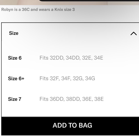 NWT Knix Padded V-Neck Bra - Wide Strap Size 6+ - Picture 8 of 9